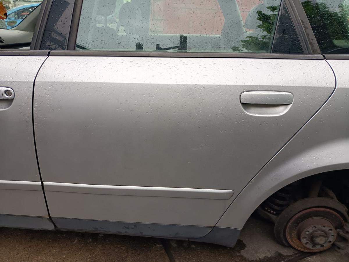 Audi A4 B6 Kombi original T&uuml;r hinten links LY7W Lichtsilber Metallic Bj 2002