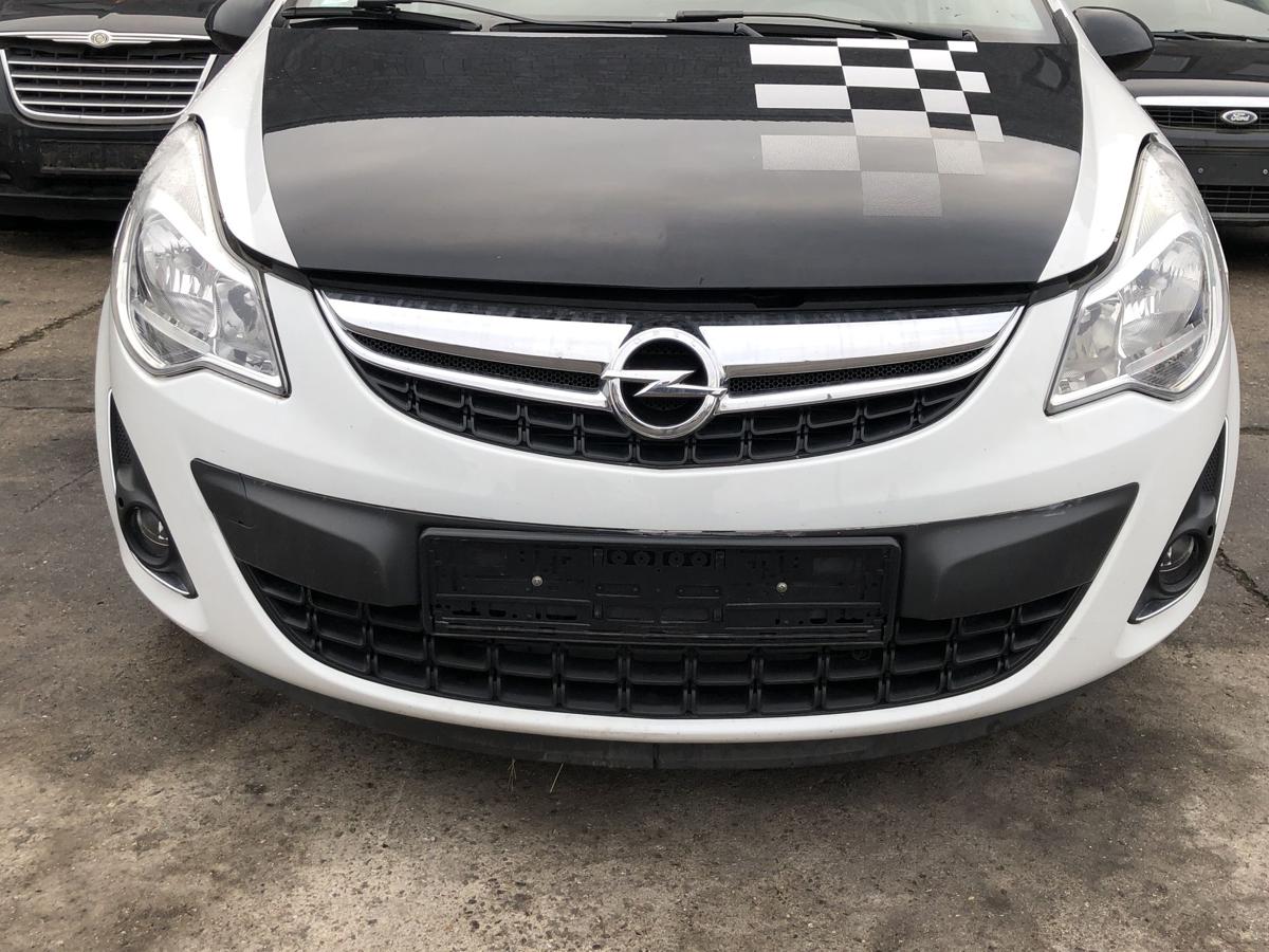 Opel Corsa D ab 2010 Stossf&auml;nger vorn Facelift NSW Bumper GFO weiss Stossstange