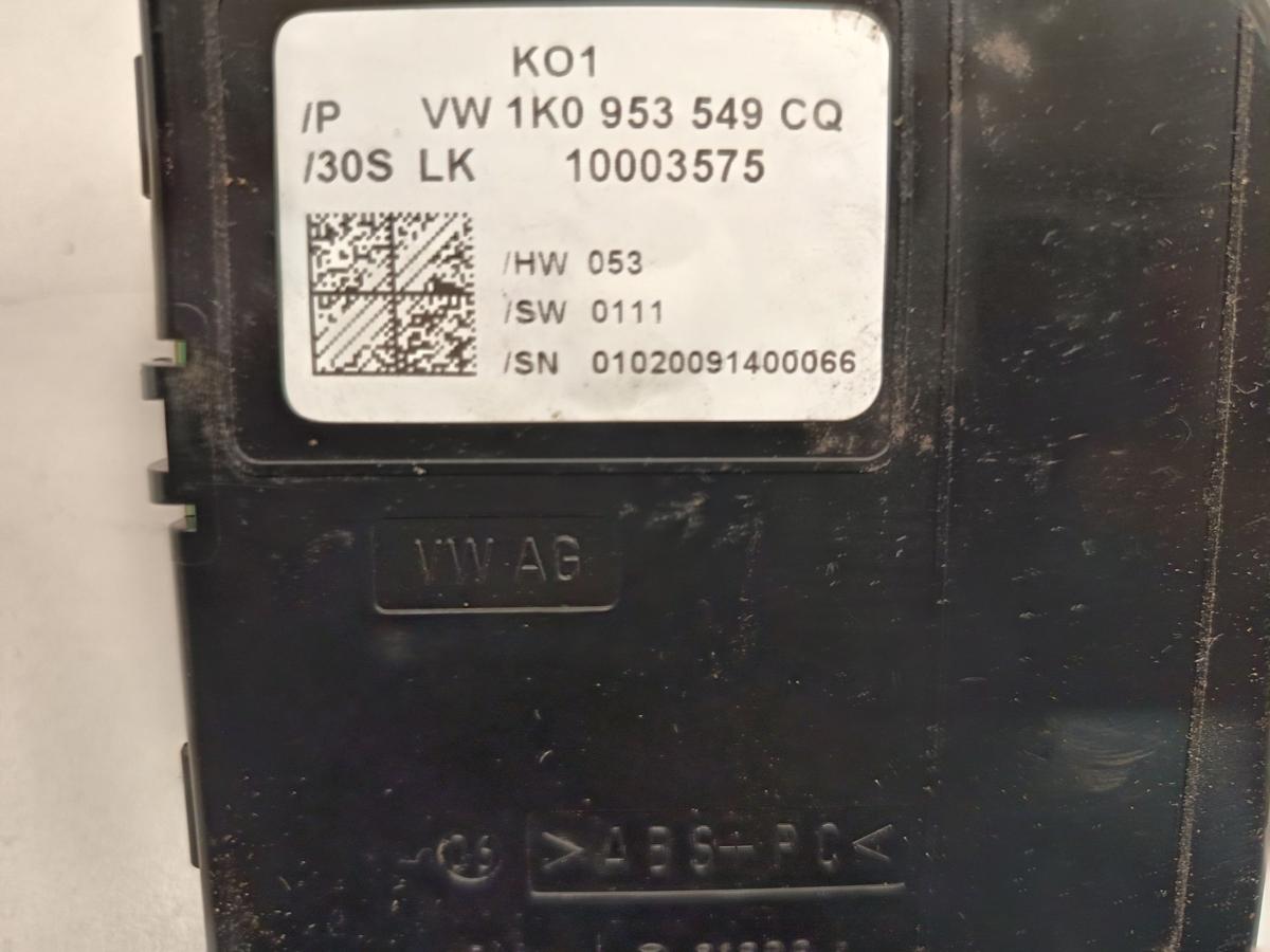 VW Golf VI 6 Bj 2009 original Steuerger&auml;t Lenks&auml;ule 1K0953549CQ 1,4L 59KW Benzin