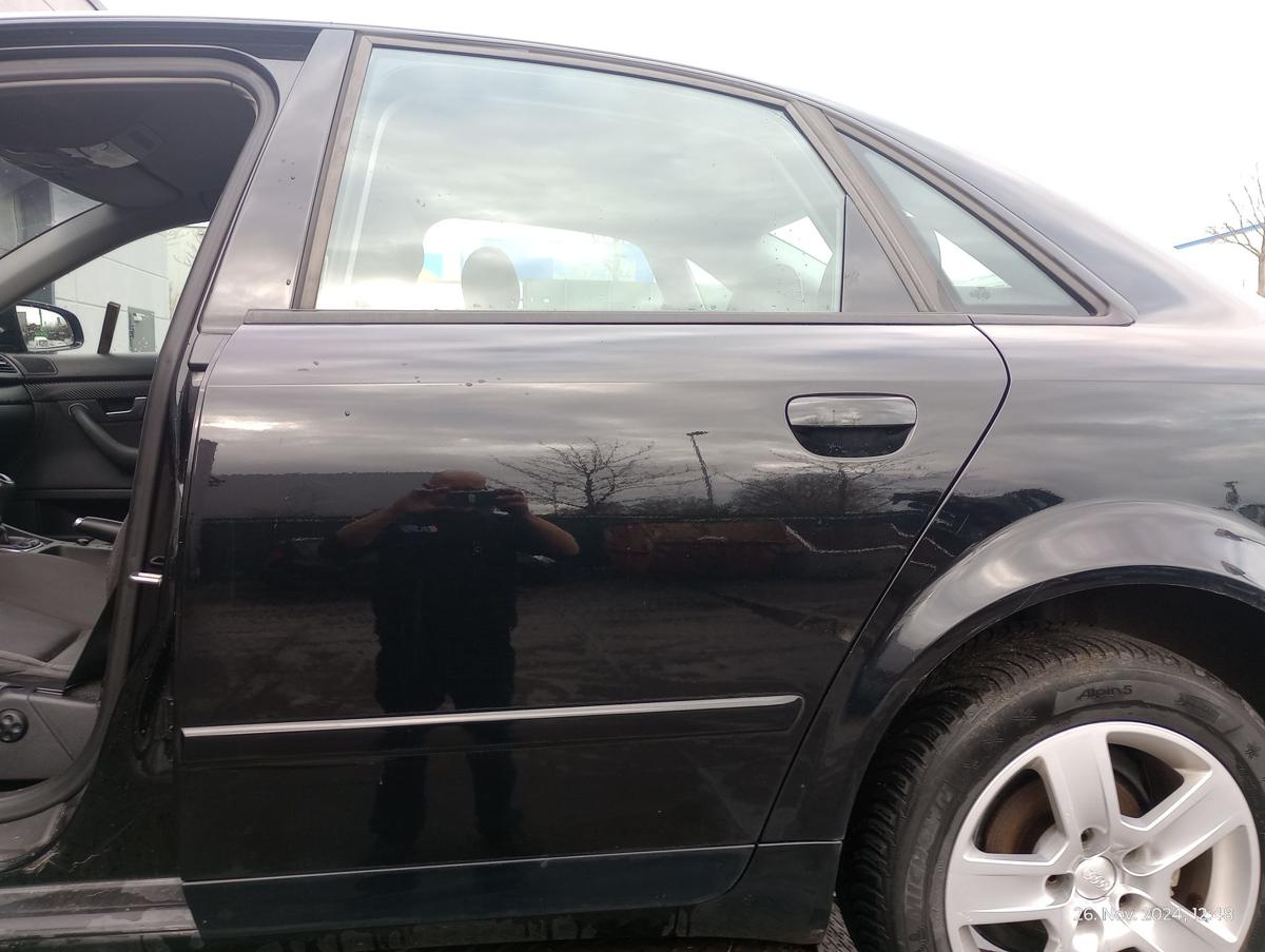 Audi A4 8E Limo orig Tür hinten links Fahrerseite LY9B Schwarz Bj 2001