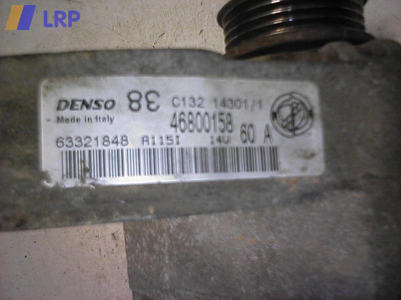 Fiat Punto 188 BJ 2001 Lichtmaschine Generator 60A 1.2 44KW 46800158