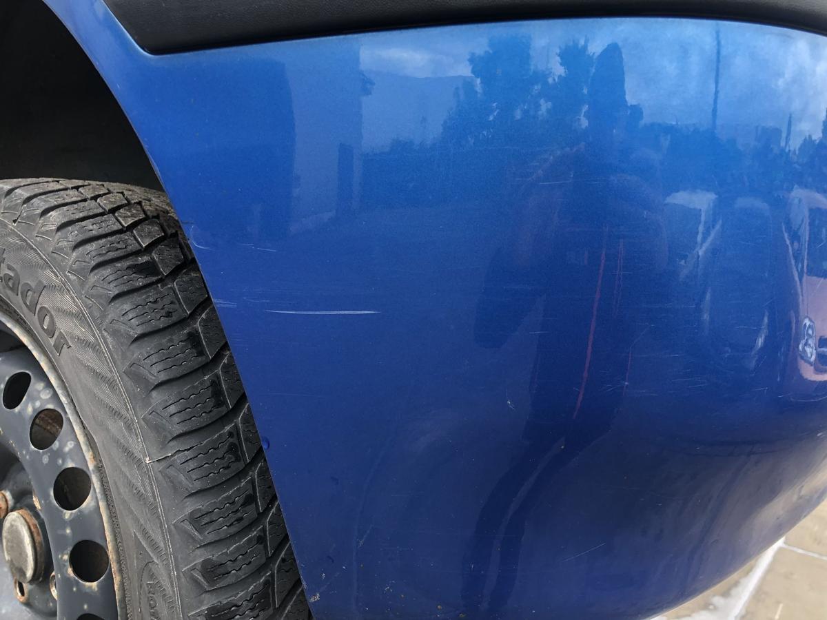 VW Polo 6N2 original Stoßstange Fänger hinten/Heck A5M Mercatoblau Bj 2001