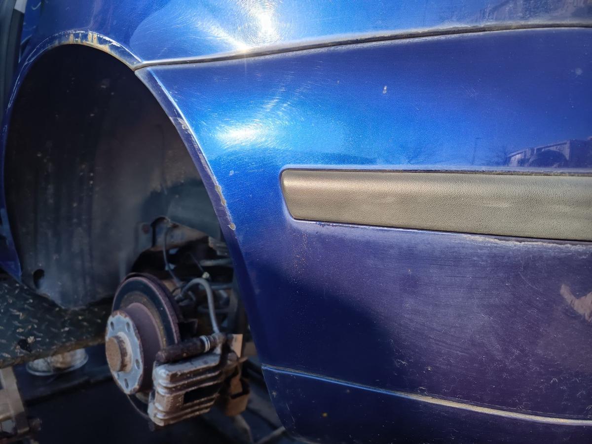 Seat Leon 1M original Sto&szlig;stange F&auml;nger hinten/Heck S5S Almeriablau Bj 2005