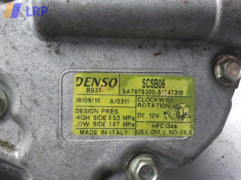 Fiat Panda 169 BJ2009 Klimakompressor 51747318 5A7875200 DENSO
