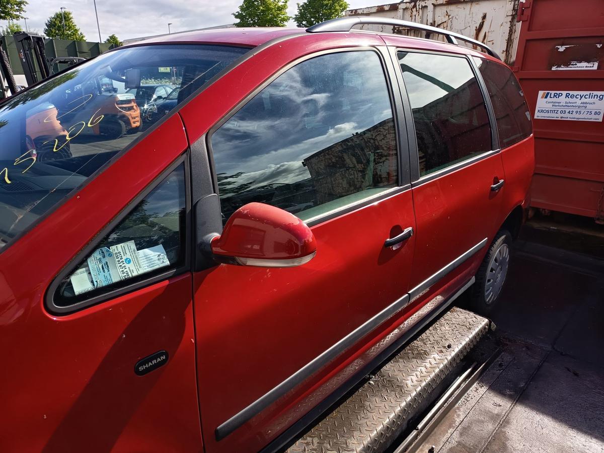 VW Sharan 7M original T&uuml;r vorn links Fahrer Rohbau K3A Paprikarot Bj 2005