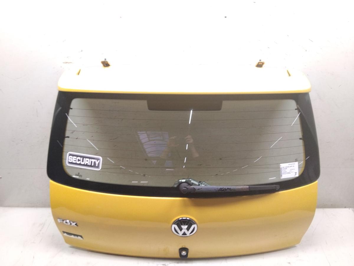 VW Fox 5Z Heckklappe imolagelb LY1C inkl. Heckscheibe und Spoiler Bj.2010