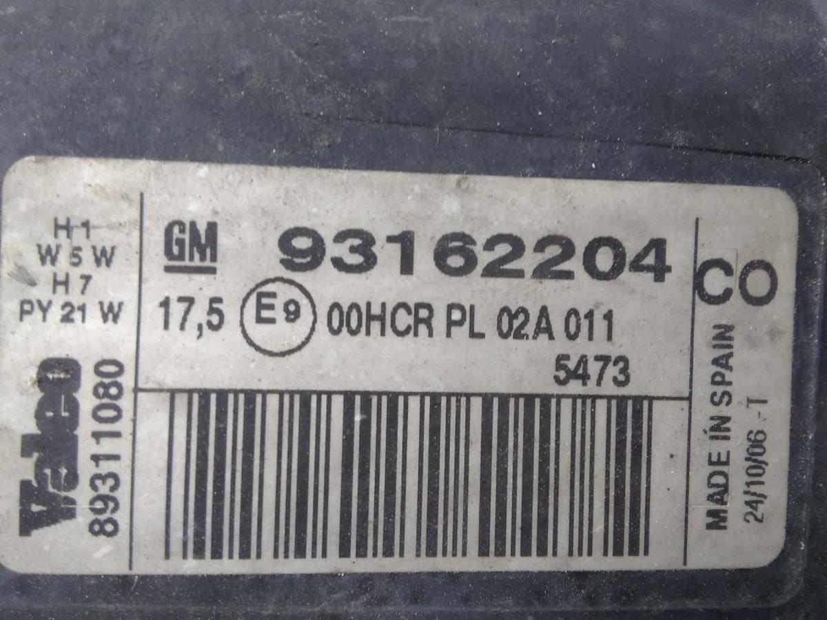 Opel Tigra TwinTop original Scheinwerfer rechts Valeo Halogen mit LWR BJ2006