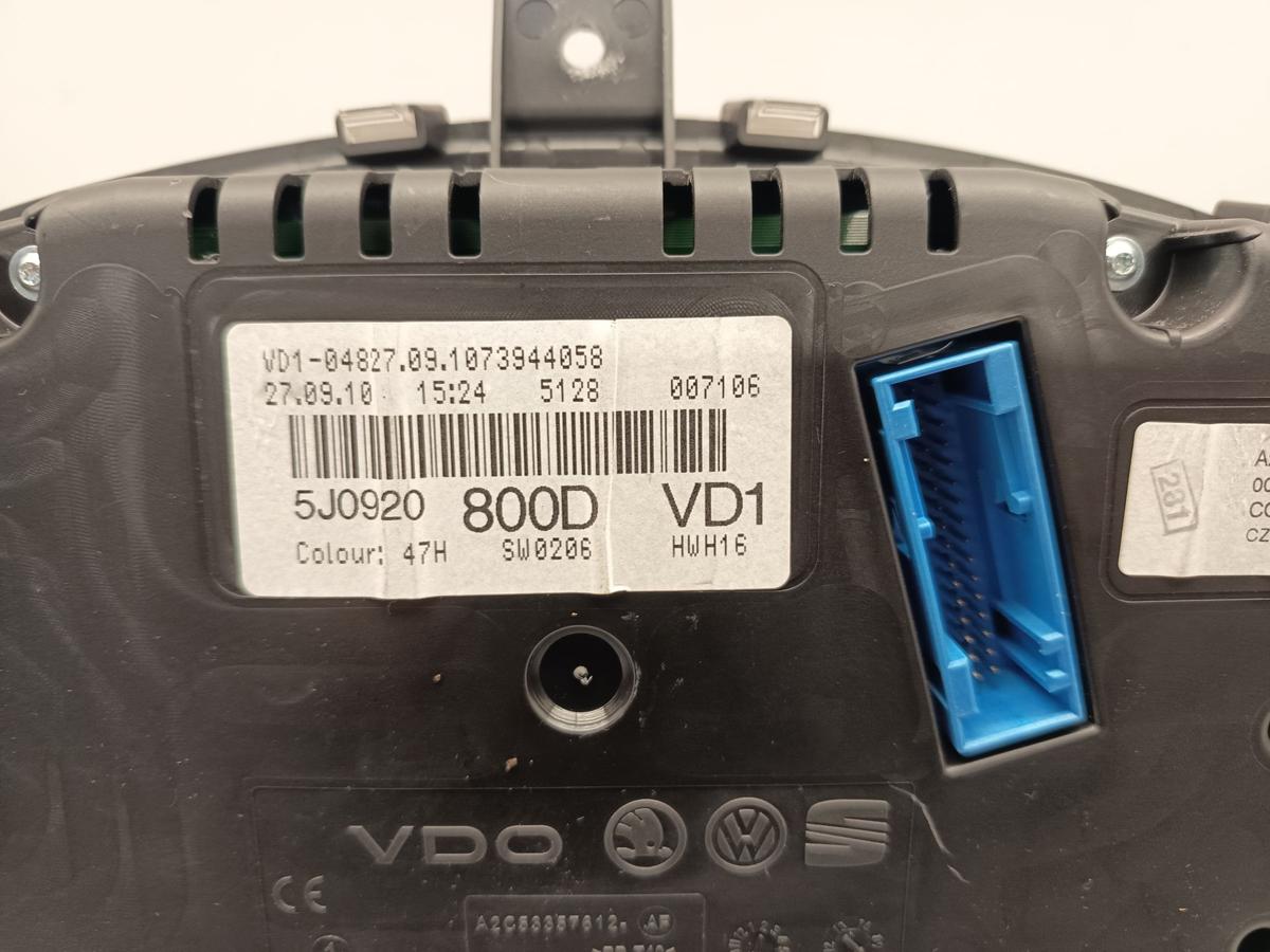 Skoda Fabia 5J original Kombiinstrument Tacho 1.6l 66kW Diesel Bj 2010