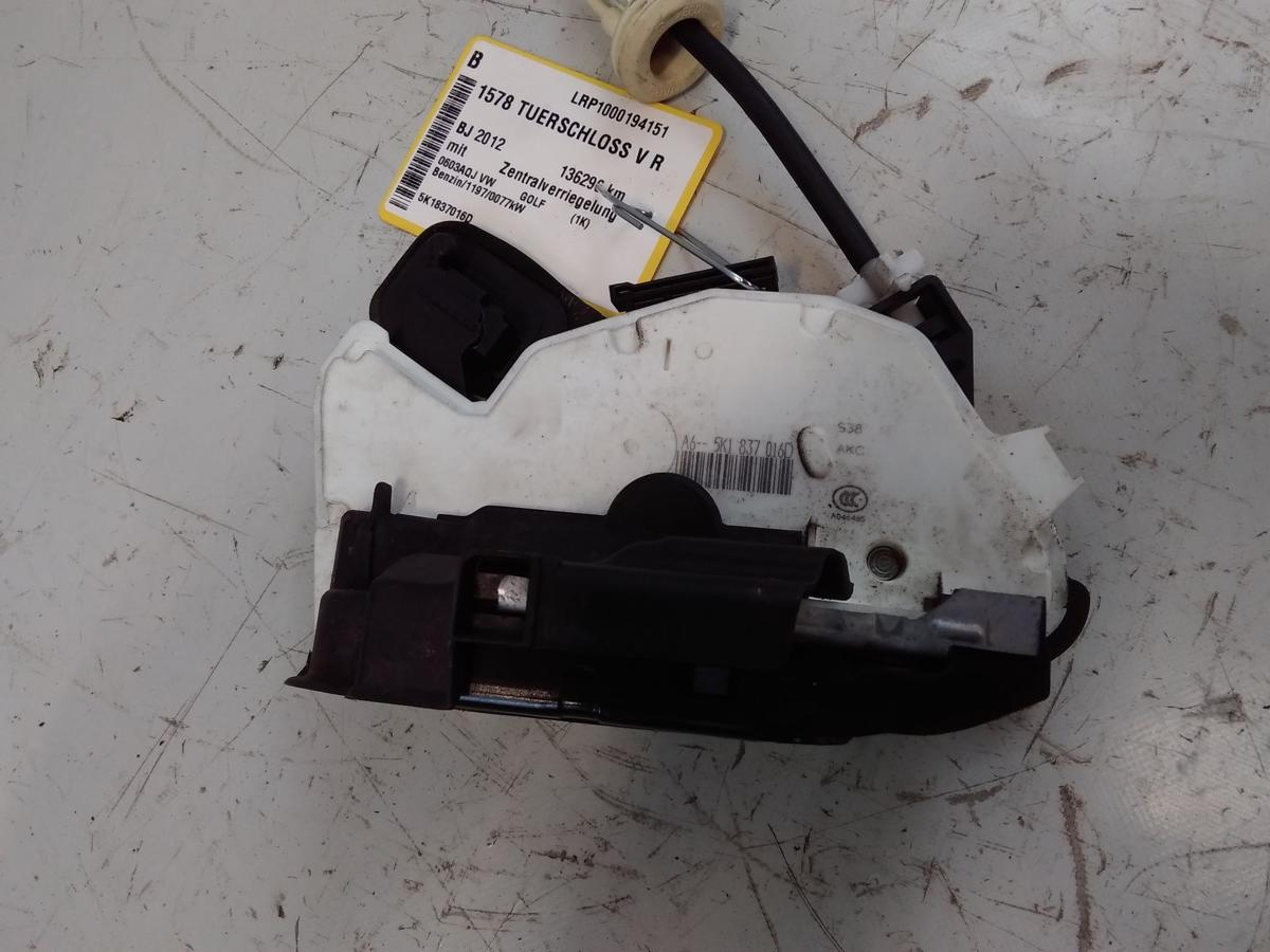 VW Golf 6 orig. Türschloss vorn rechts mit Zentralverriegelung 5K1837016D BJ2012