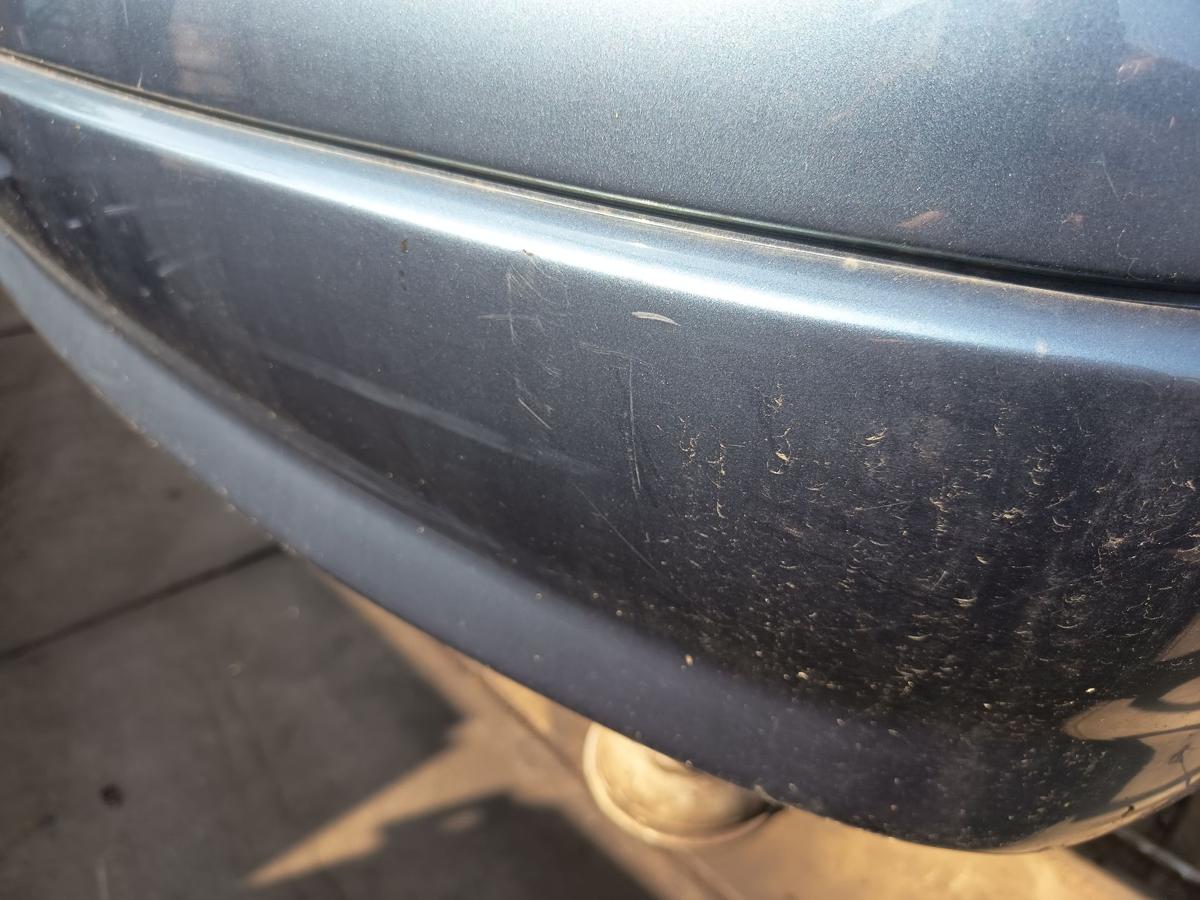 Opel Astra G CC original Sto&szlig;stange F&auml;nger hinten Heck Z293 Premiumblau Bj 1999