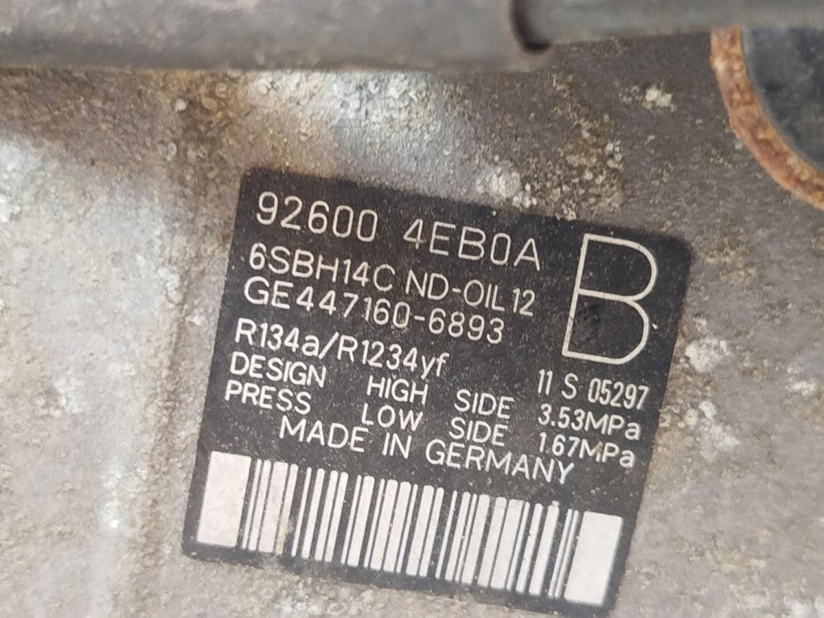 Nissan Qashqai J11 Klimakompressor K&auml;ltemittelverdichter 1.2 85kw R1234yf