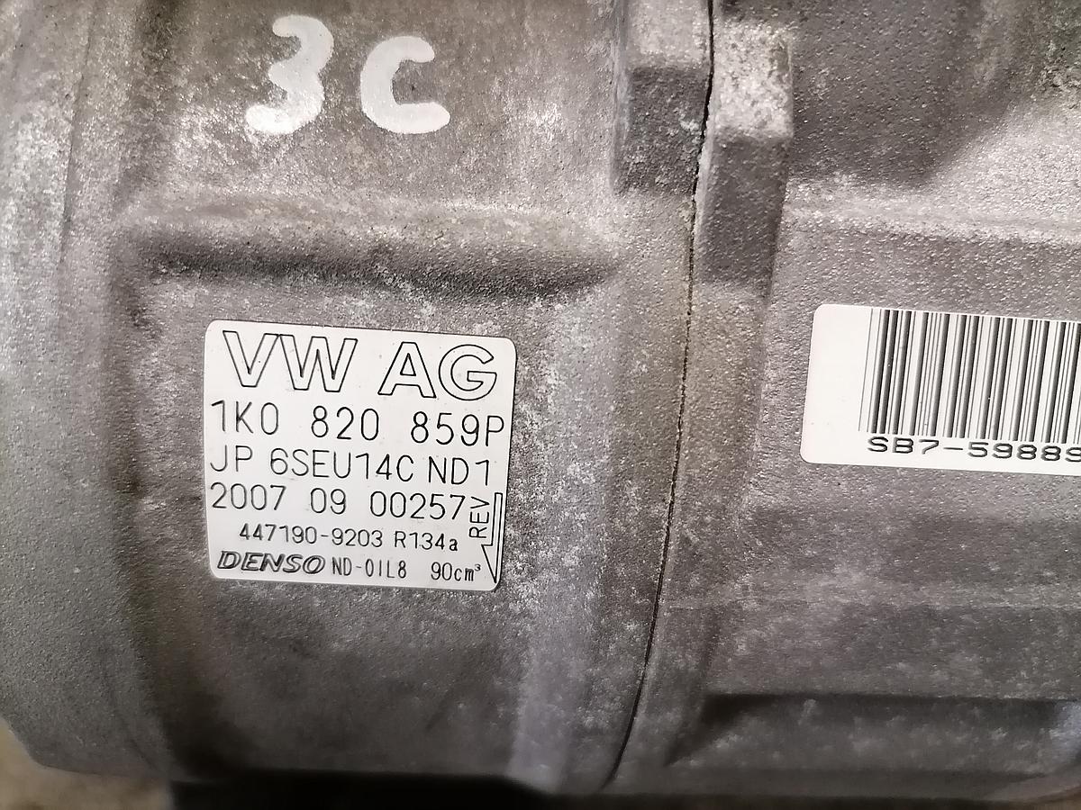 VW Passat 3C Klimakompressor 1K0820859P 1.8TSI 118KW DENSO BJ2008