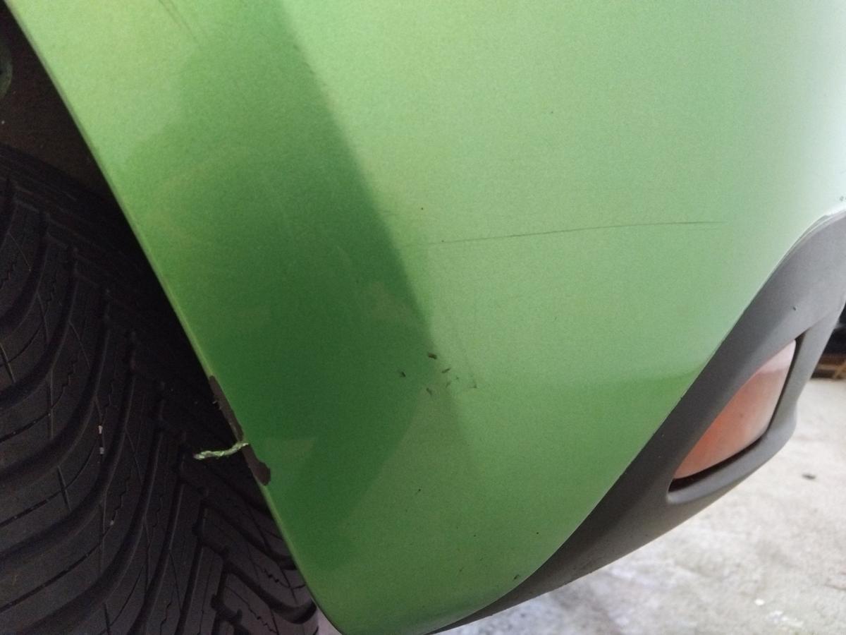 Mazda 2 DE original Sto&szlig;stange Stossf&auml;nger hinten hellgr&uuml;nmetallic BJ2008