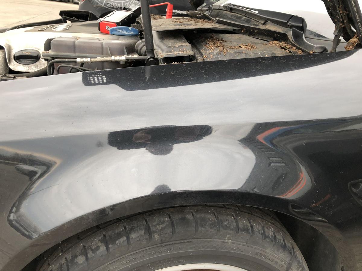 Audi A4 8E B6 Avant Kotfl&uuml;gel vorn links Fahrerseite LZ9W Ebonyschwarz Perl