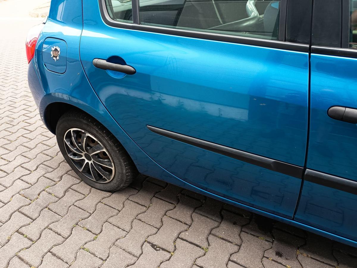 Renault Clio III orig Tür hinten rechts 5türer TEI45 Blau met Bj 2006