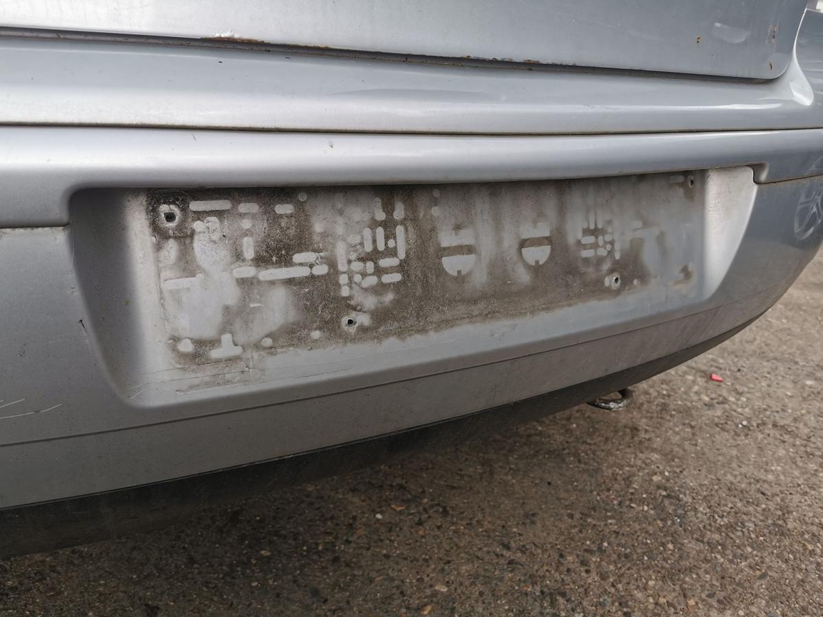 VW Polo 9N1 Stossstange Stossfänger Bumper hinten LA7W Reflexsilber Metallic