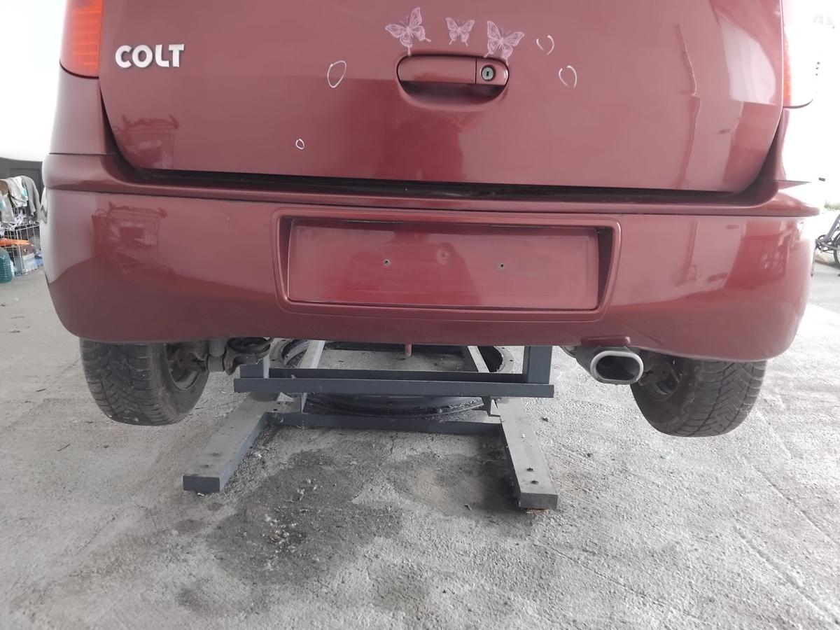 Mitsubishi Colt Z30 orig Sto&szlig;stange Sto&szlig;f&auml;nger hinten 5-T&uuml;rer BJ2006 P14 Rubinrot