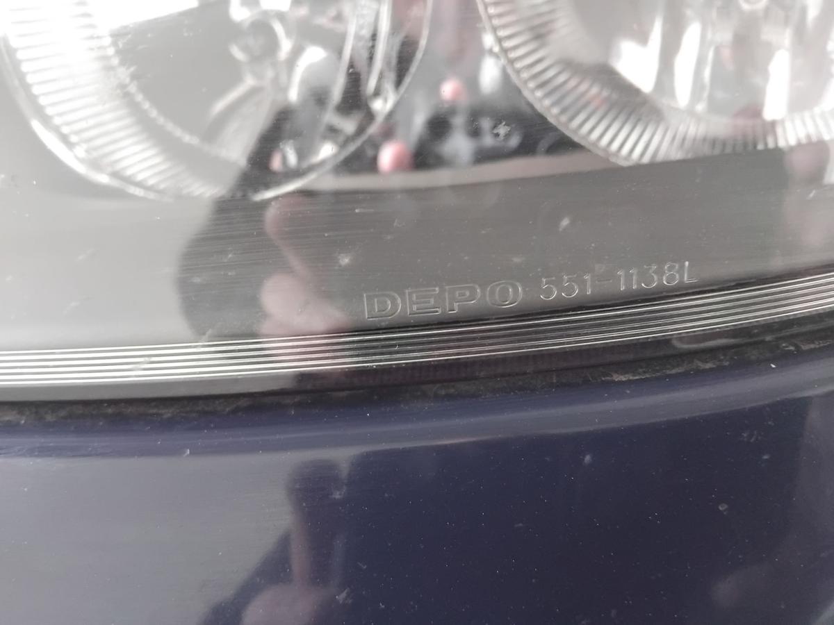 Renault Clio 2 Scheinwerfer links Depo grauer Hintergrund Facelift Halogen BJ06