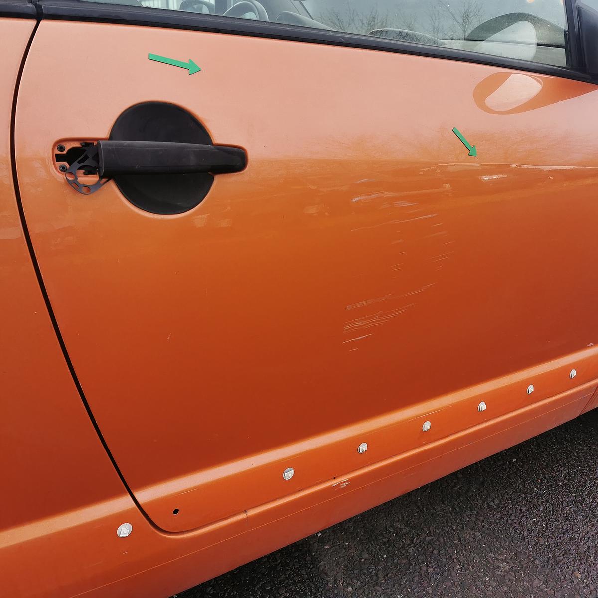 Citroen C3 Pluriel H Bj.03 Beifahrertür Tür vorn rechts *DELLEN* KHU-Orange Aerien