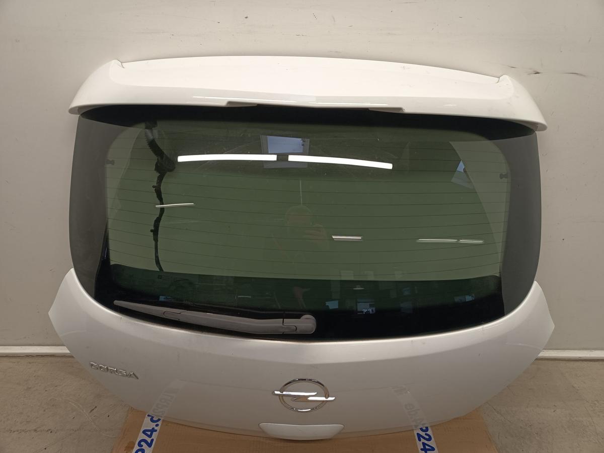 Opel Corsa D original Heckklappe mit Scheibe 3 TRG Wei&szlig; Baujahr 2009