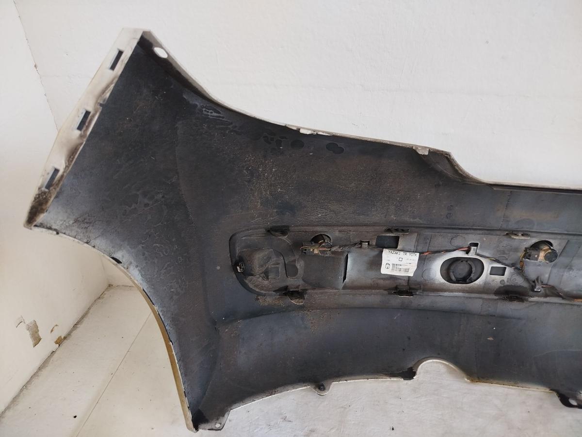 Peugeot 207 W Stossfänger Stossstange Bumper hinten PDC 5trg EWP WEISS BANQUISE
