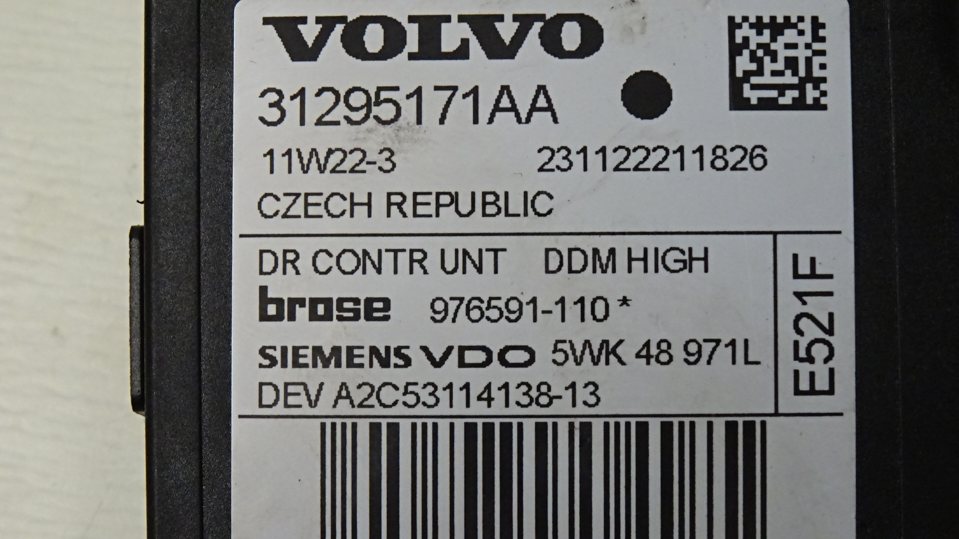 Volvo C30 Bj2011 Motor Fensterheber Fensterhebermotor vorn links 31295171AA 976591110 5WK48971L