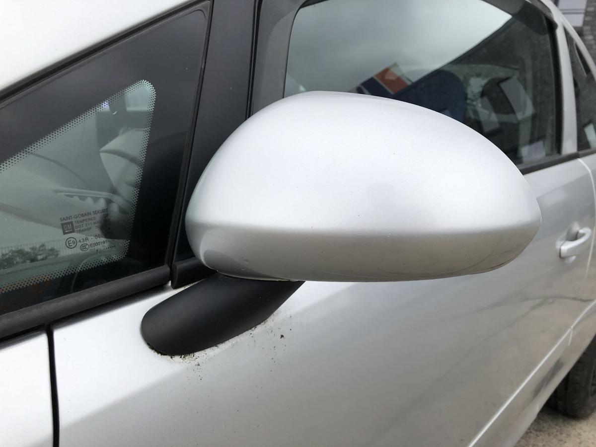 Opel Corsa D Au&szlig;enspiegel links Spiegel Seitenspiegel elektrisch 2AU Starsilber