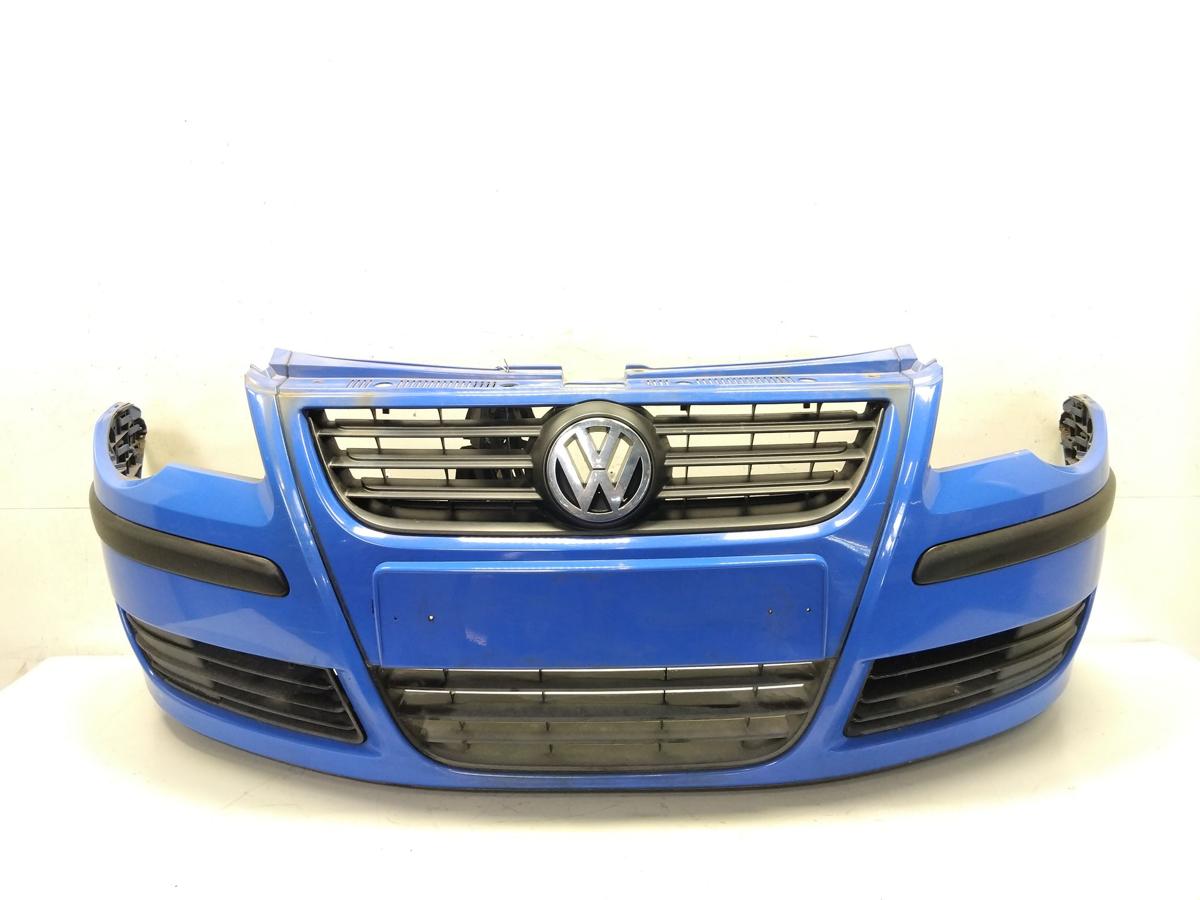 VW Polo 9N3 original Sto&szlig;stange Sto&szlig;f&auml;nger vorn LA5F Summerblue BJ2008