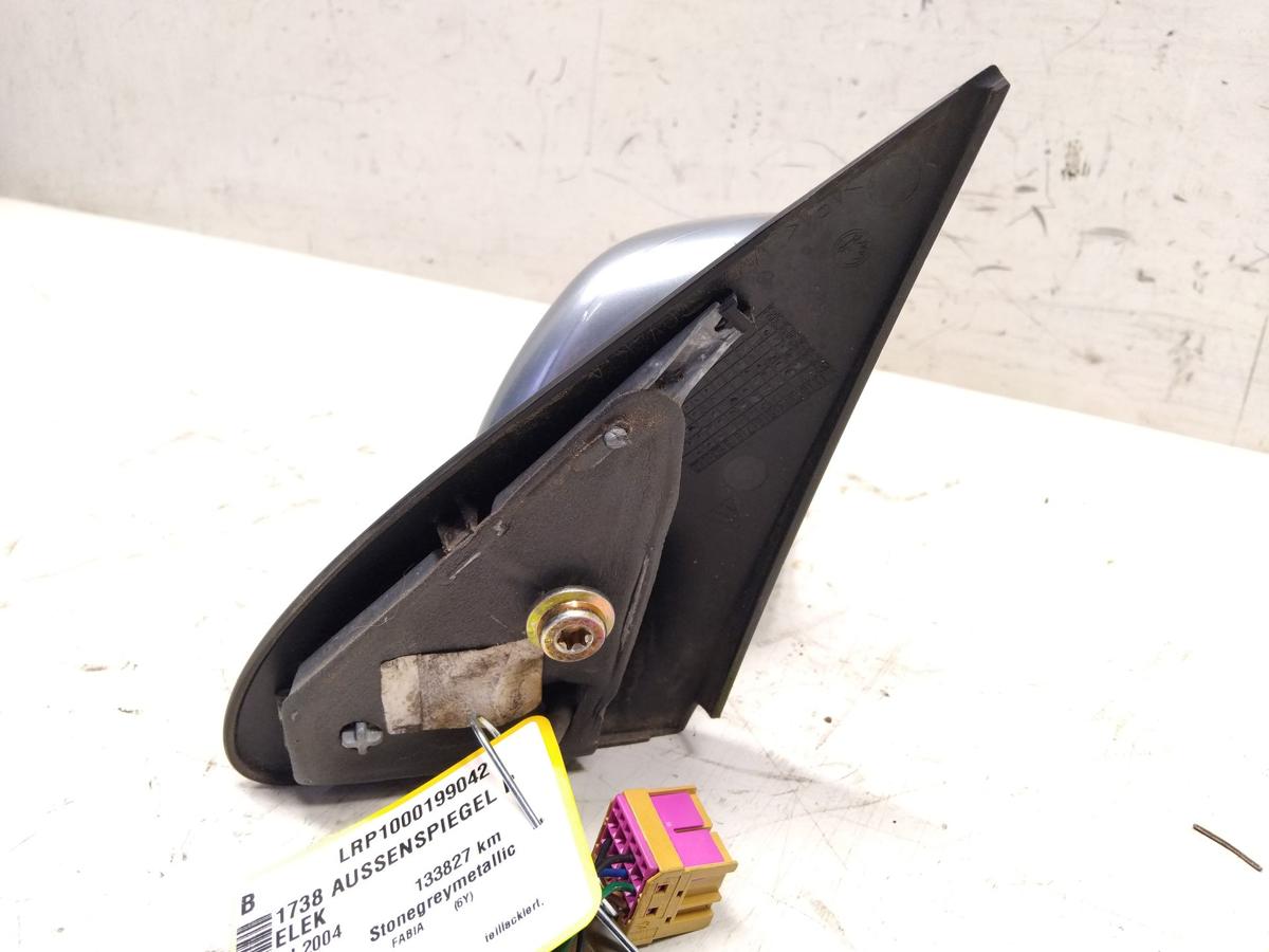 Skoda Fabia 1 6Y orig Au&szlig;enspiegel rechts elektrisch & beheizt BJ2004 LF7U Stonegreymetallic
