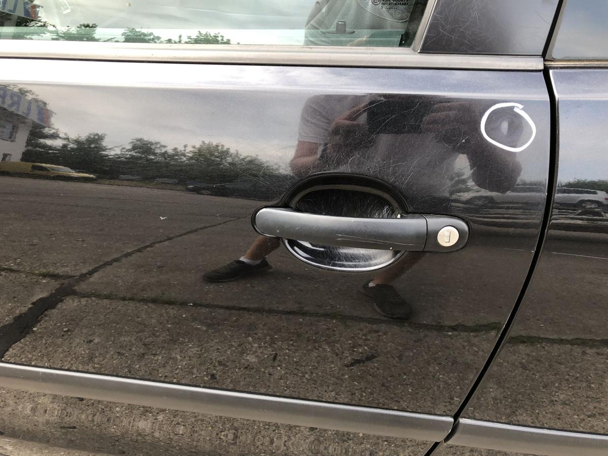 VW Polo 9N 9N1 T&uuml;r vorn links Fahrert&uuml;r Rohbau LC9Z Black Magic 3 t&uuml;rer