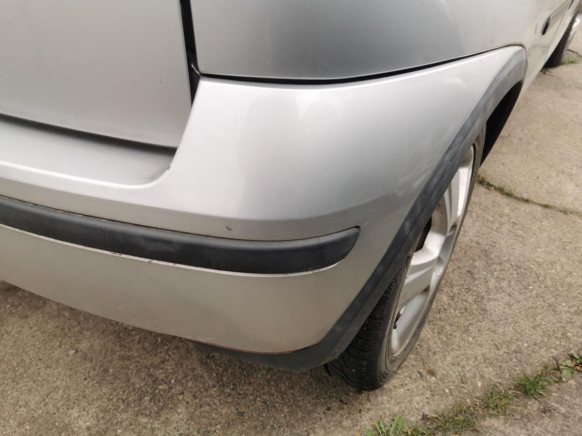 Opel Corsa C Stossf&auml;nger Stossstange Bumper hinten Z157 Starsilber ab 04 BILDER