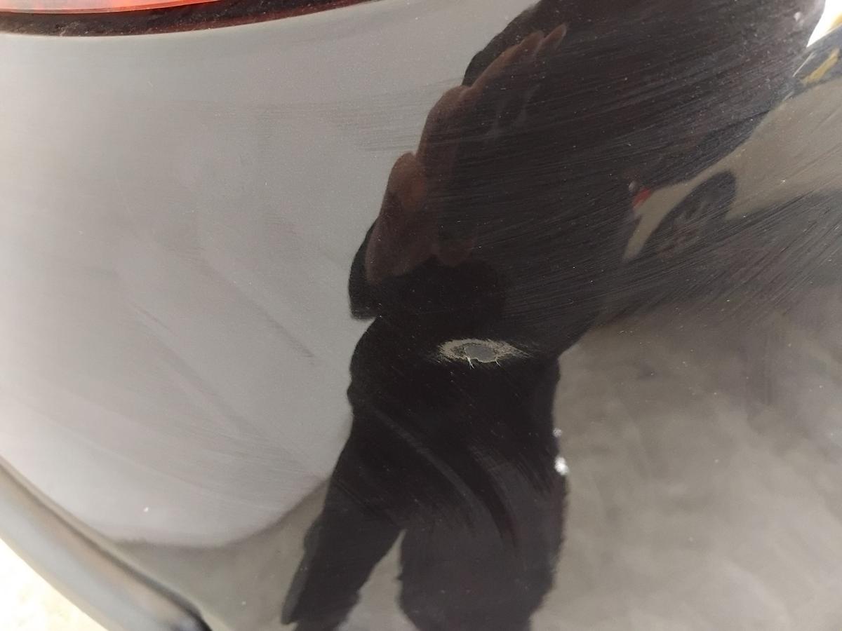 Renault Clio 3 original Sto&szlig;stange Stossf&auml;nger hinten NV676 Noir Nacre BJ2008