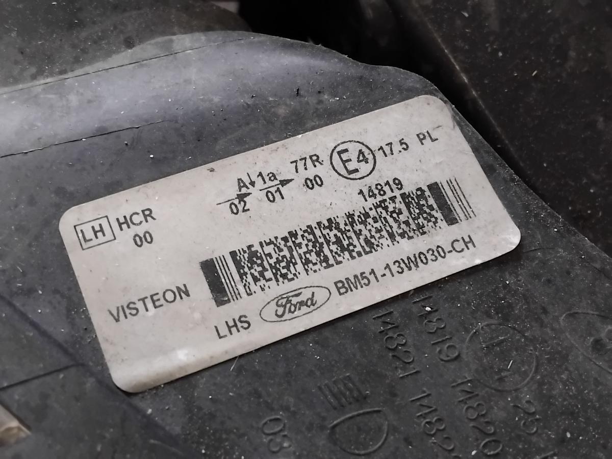 Ford Focus 3 DYB orig Scheinwerfer links schwarz Visteon mit LWR vergilbt BJ2011