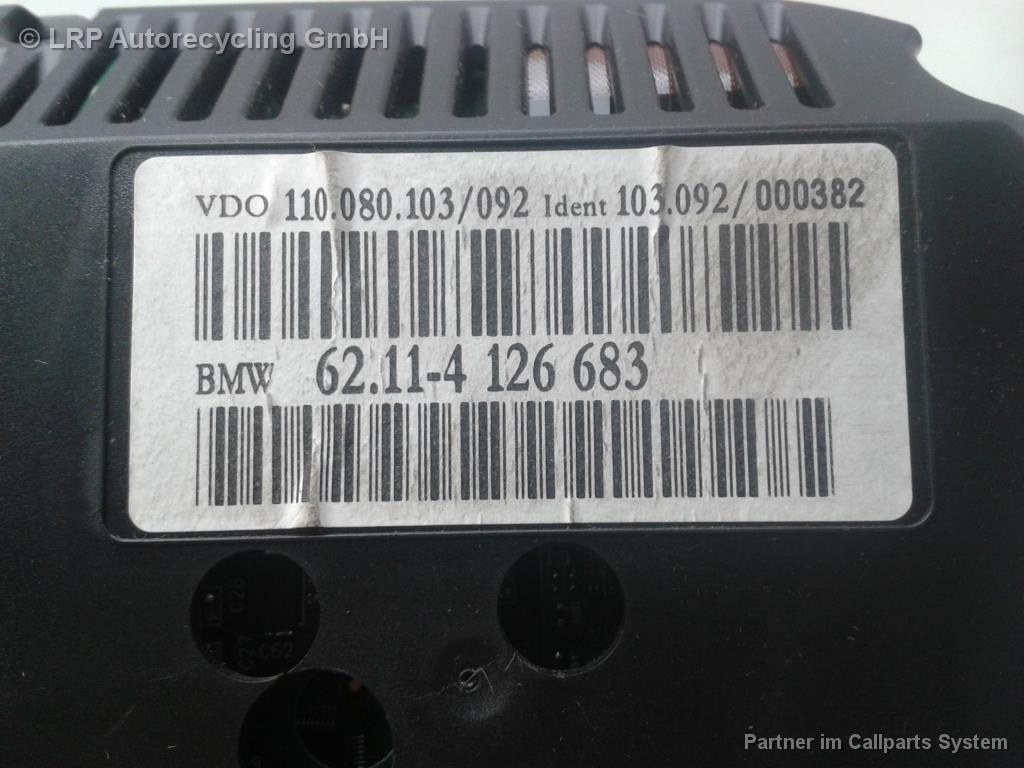 BMW 7-er E65 BJ2004 Tacho Kombiinstrument 62114126683 VDO 3,6 200kw N62B36A