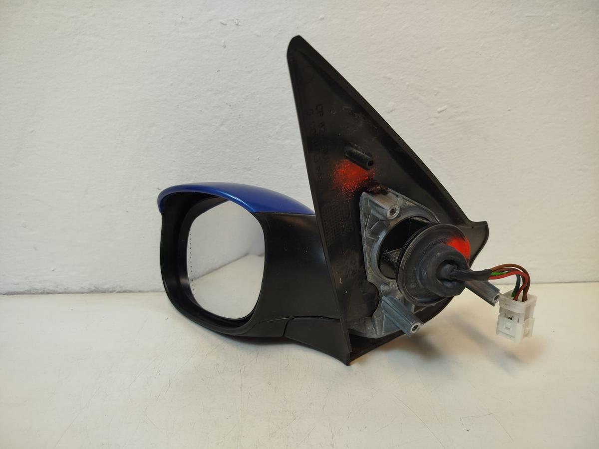 Peugeot 206CC Typ 2D Au&szlig;enspiegel links elektrisch R&uuml;ckspiegel KMF Poseidon Blau