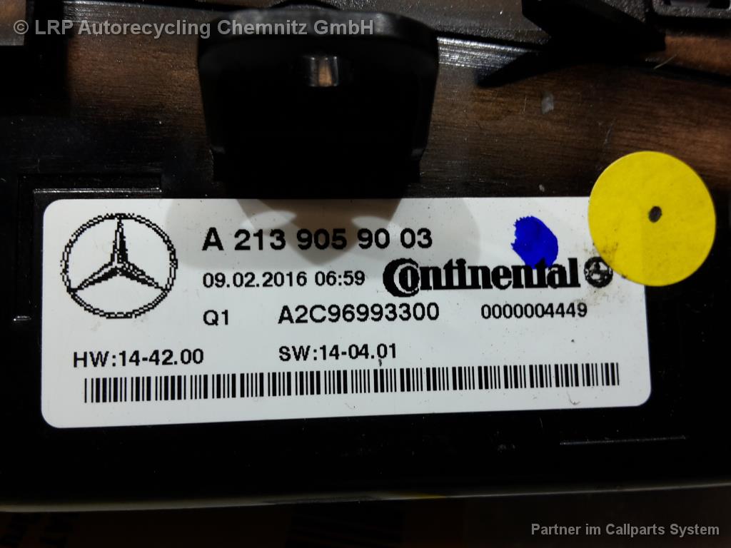 Mercedes E-Klasse W213 BJ 2016 Klimabedienteil A2139059003 A2C96993300 Klimaautomatik