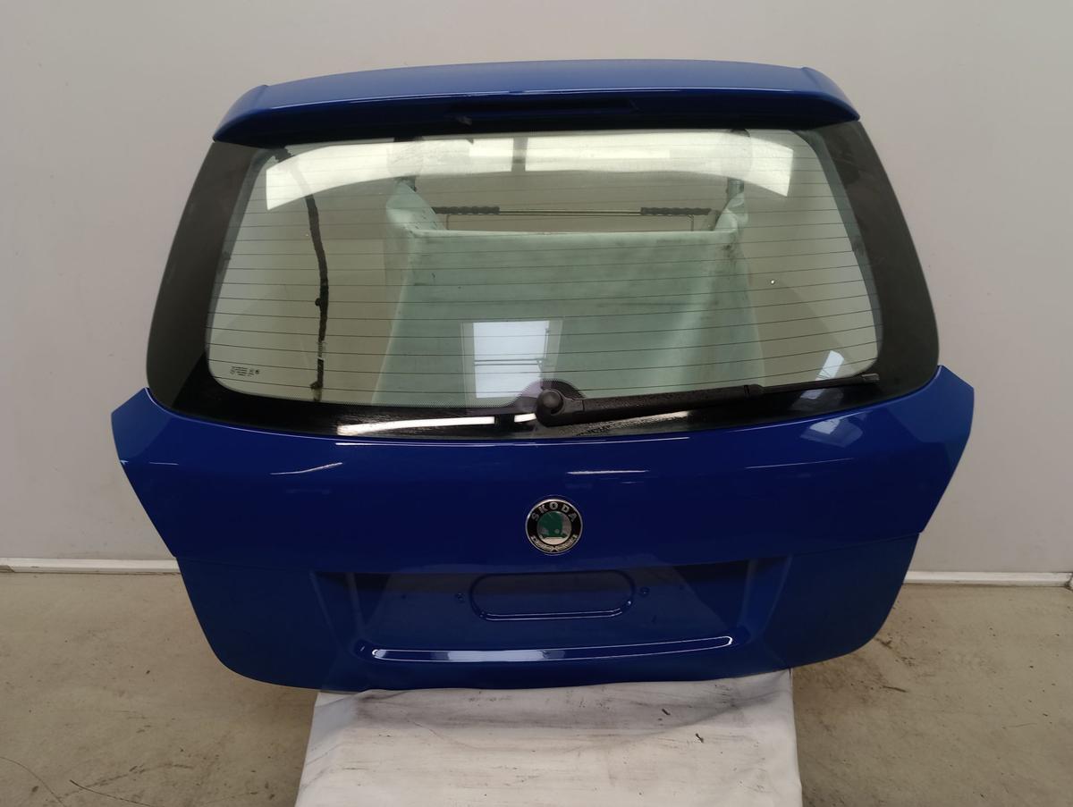 Skoda Fabia 5J Combi original Heckklappe mit Scheibe F5K Dynamikblau Bj 2009