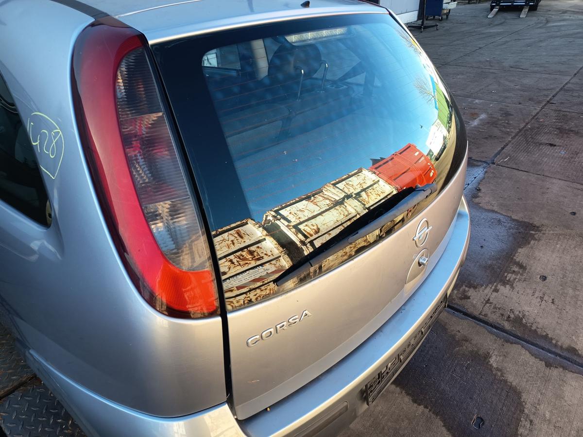Opel Corsa C original Heckklappe mit Scheibe Z163 Lichtsilber Bj 2004
