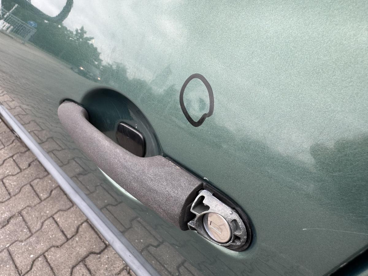 Renault Megane 2 original T&uuml;r vorn links D96 Vert Giverny Metallic Rohbau Bj.2004