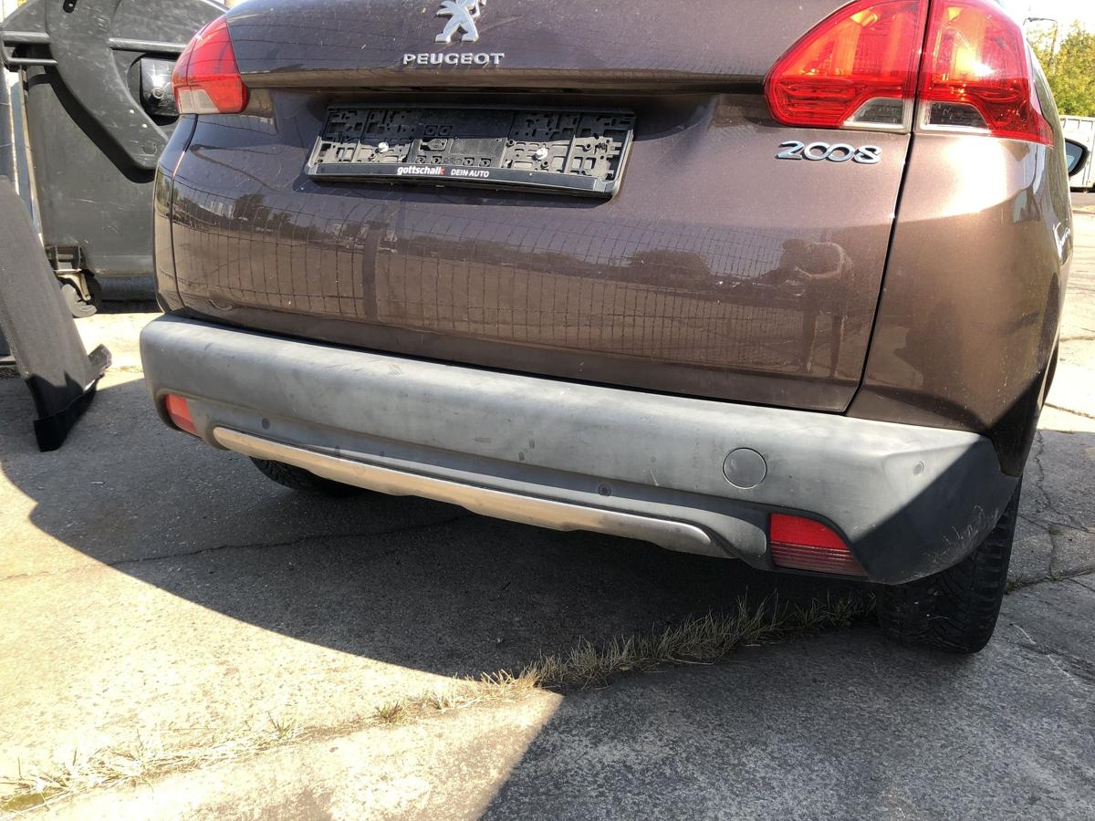Peugeot 2008 I CU Stoßfänger hinten Heckschürze mit PDC ETV BRaun Makaha