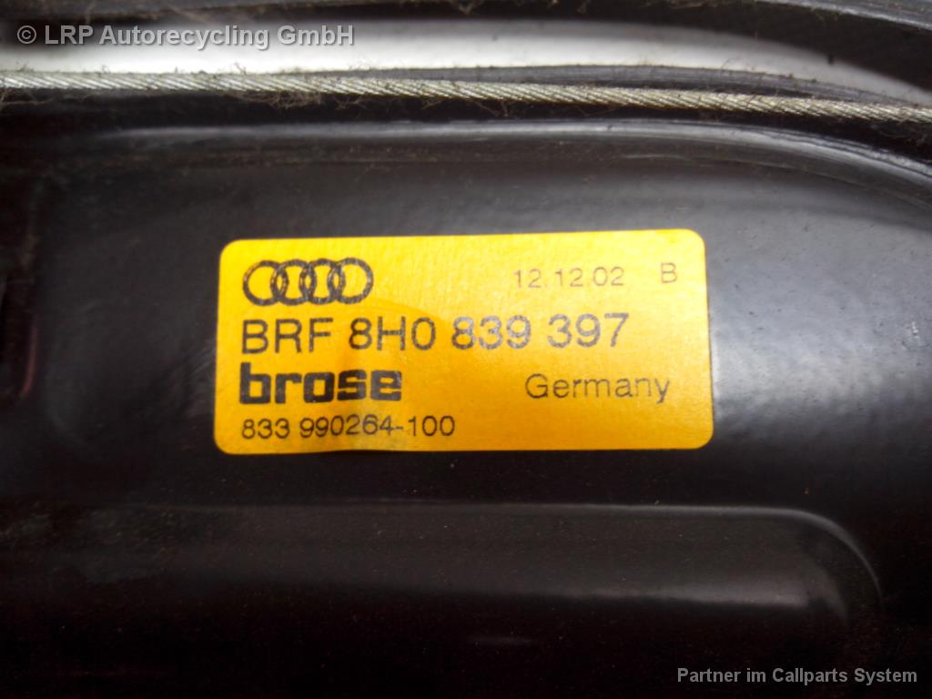 Audi A4 8H Fenterheber links hinten Cabriolet elektrisch BJ2003