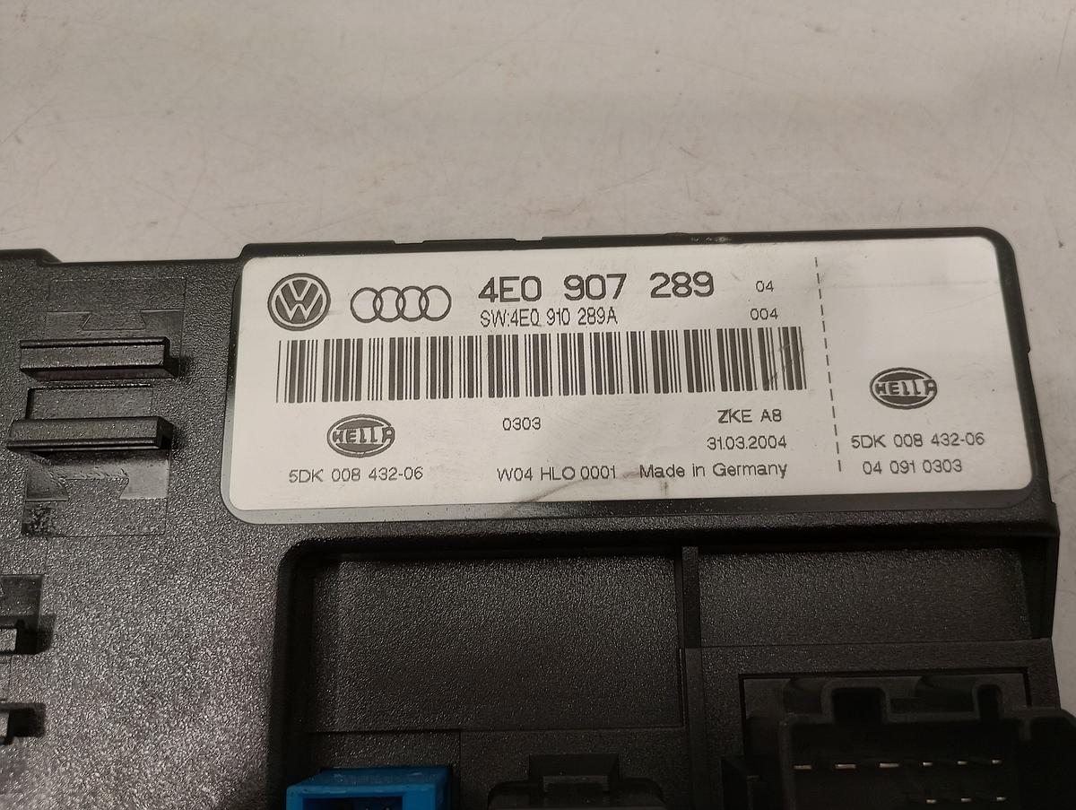 Audi A8 4E original Steuergerät Bordnetz hinten 4E0907289 Bj 2004