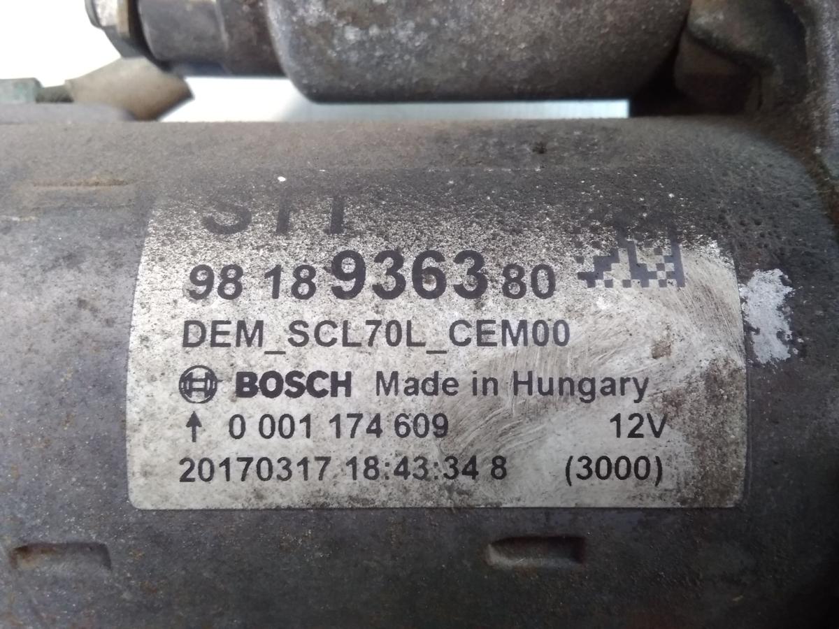 Peugeot Boxer 3 Typ 250 original Anlasser Starter 2.0BlueHDI 96kw Bj.2017