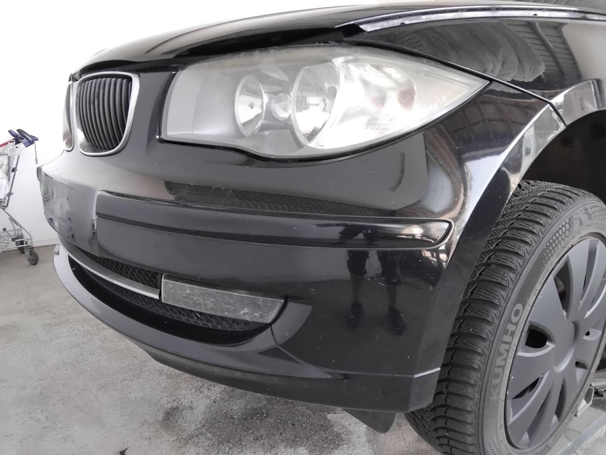 BMW 1er E81 E87 original Sto&szlig;stange Sto&szlig;f&auml;nger vorn 668 SCHWARZ II LCI BJ2008