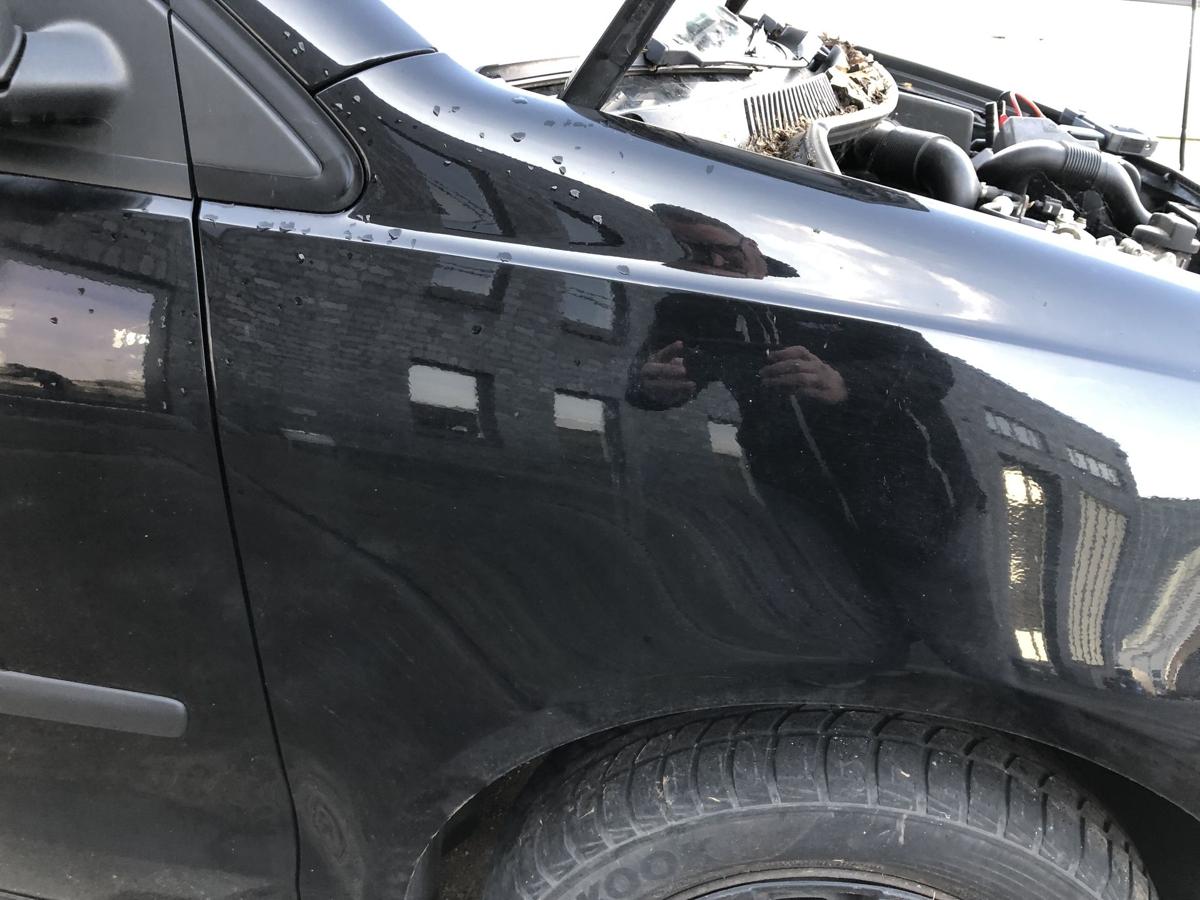 VW Polo 9N3 ab 05 Kotfl&uuml;gel vorn rechts Fender L041 Brillantschwarz