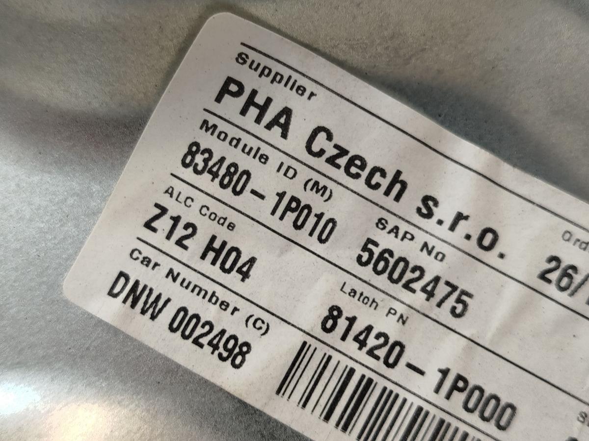 Kia Venga YN Fensterheber hinten rechts elektrisch Motor und Hebermechanik OEM