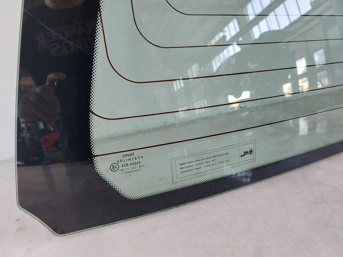 Smart 450 Fortwo Heckscheibe Scheibe hinten Heckklappe ohne Spoiler