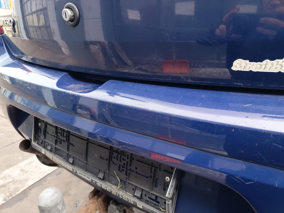 Dacia Sandero 1 original Sto&szlig;stange F&auml;nger hinten Heck 61H Blue marine Bj 2009