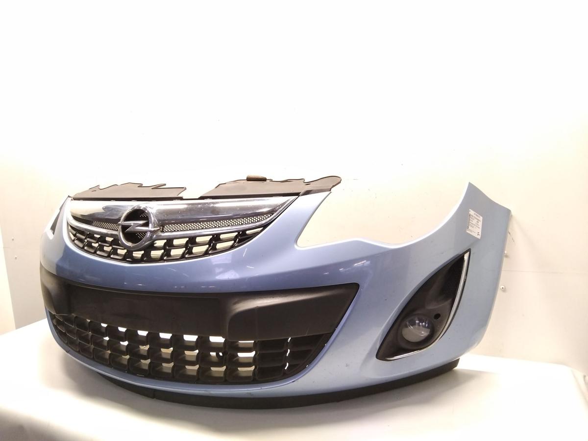 Opel Corsa D original Sto&szlig;f&auml;nger Sto&szlig;stange vorn Facelift BJ2014 GYH Crinan Blue