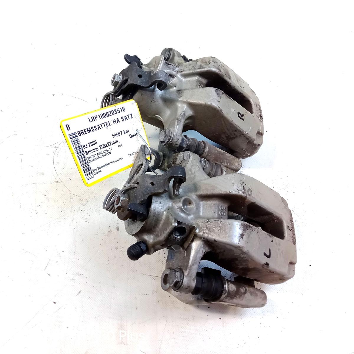 Audi TT 8N Quattro original Satz Bremssattel Hinterachse 256x22mm Bj.2003